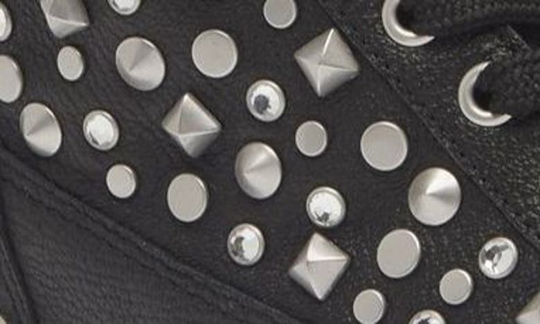 Ash Myraid Studded High Top Sneaker In Black