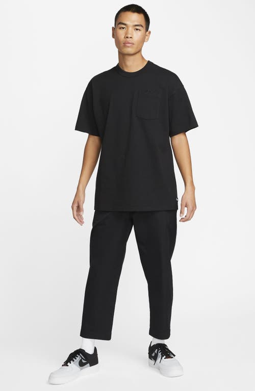 Shop Nike Sportswear Premium Essentials Pocket T-shirt In Black/black