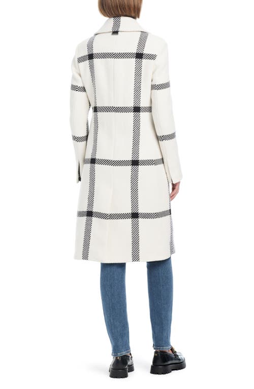 VINCE CAMUTO VINCE CAMUTO PLAID WOOL BLEND COAT