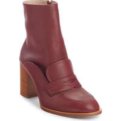 Loewe Loafer Bootie, Burgundy