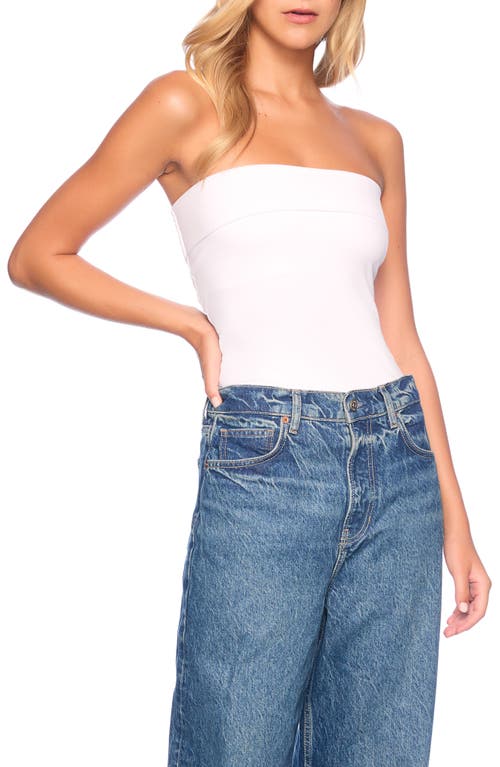 Shop Susana Monaco Foldover Tube Top In Sugar