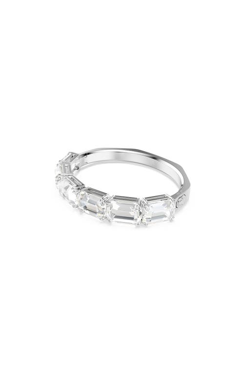 Shop Swarovski Millenia Octagon Crystal Bangle Bracelet In White/silver