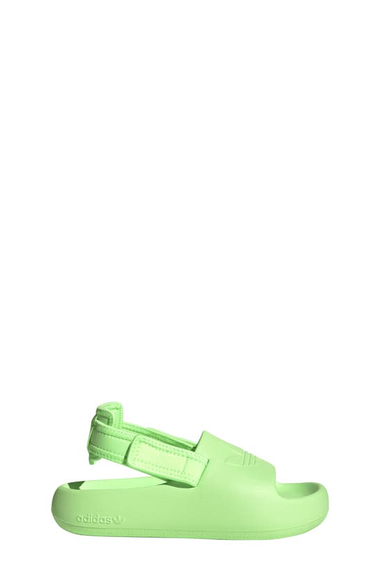 Shop Adidas Originals Kids' Adifoam Adilette Slide Sandal In Green Spark