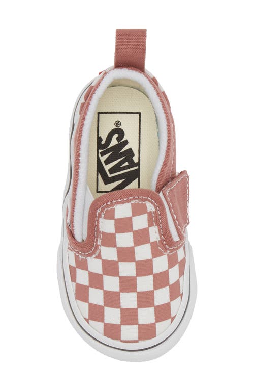 Shop Vans Kids' Checkerboard Slip-on Sneaker In Checkerboard Withered Rose