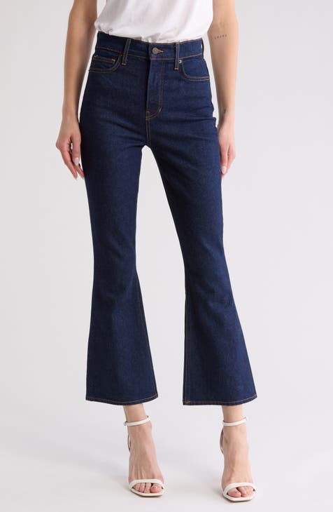 Carson High Waist Ankle Flare Leg Jeans (Indigo Rinse)