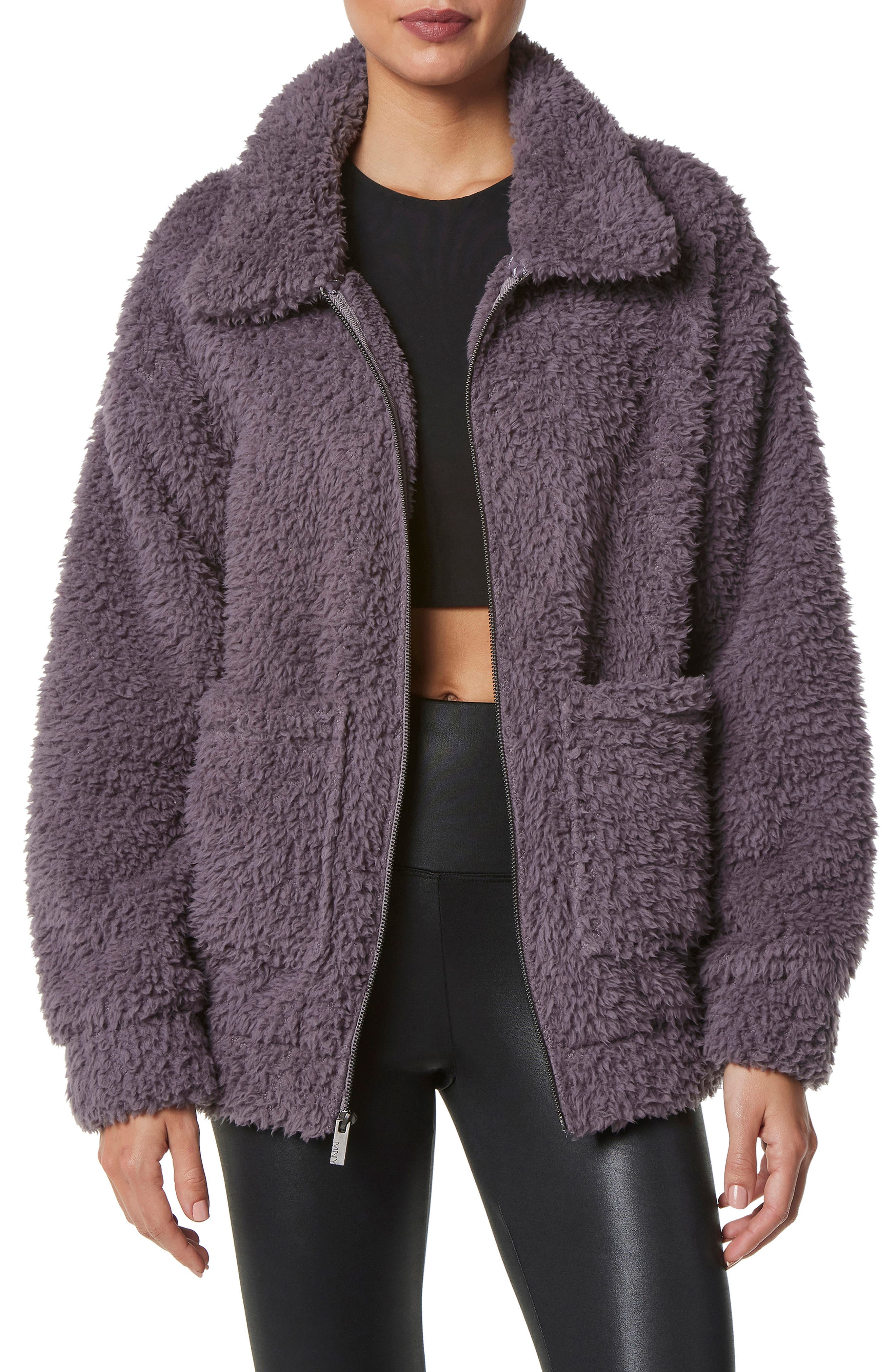 beige teddy fur jacket