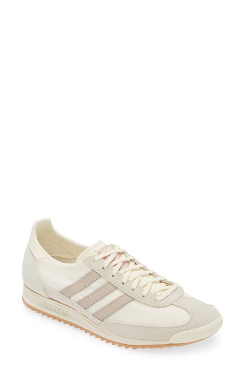 Shop Adidas Originals Adidas Sl 72 Sneaker In Off White/taupe/white