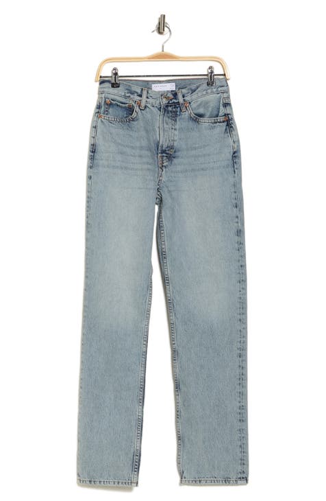 Topshop - Topshop Tall Straight Denim Jeans on Designer Wardrobe