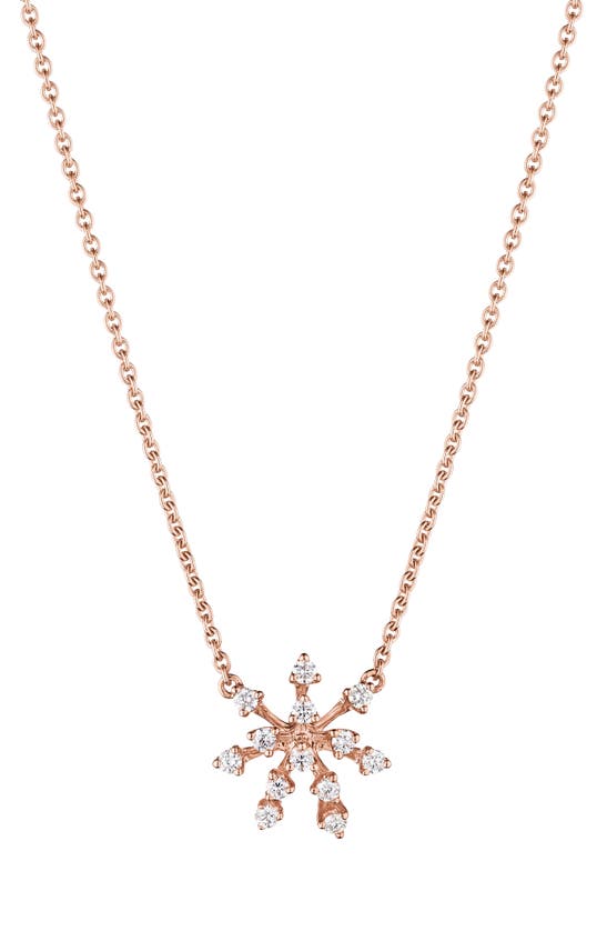 Hueb Luminus Diamond Pendant Necklace In Pink Gold