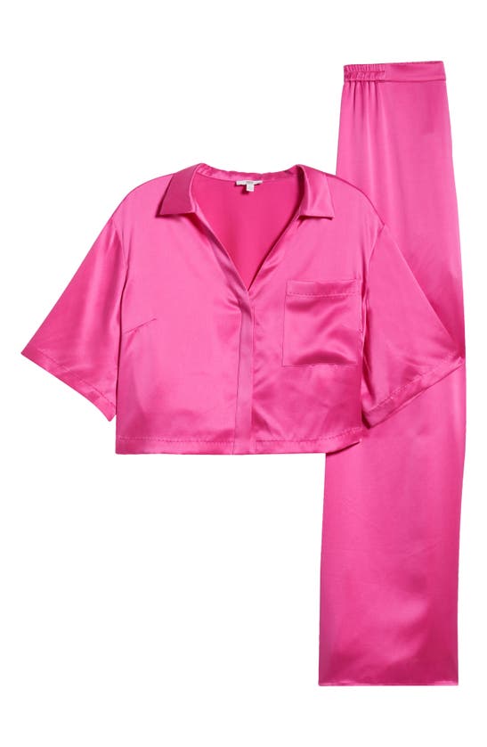 Shop Lunya High Waist Washable Silk Pajamas In Caffeinated Pink