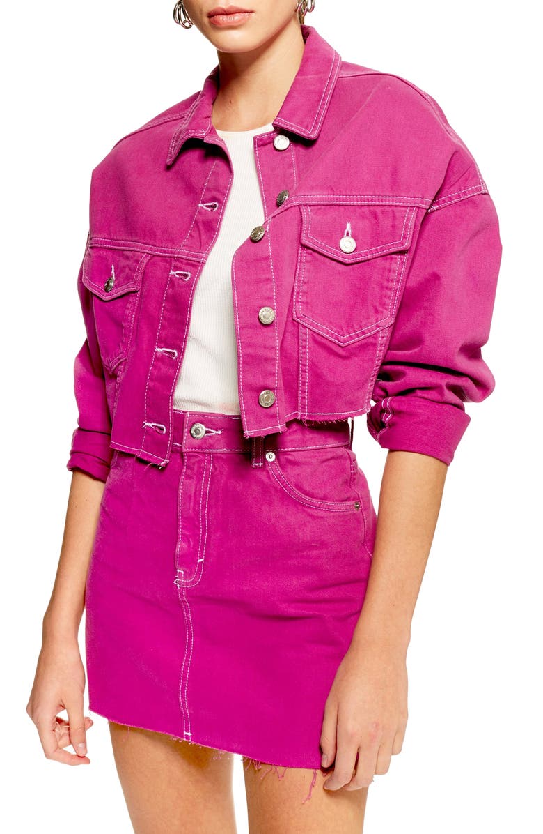 hacked denim jacket