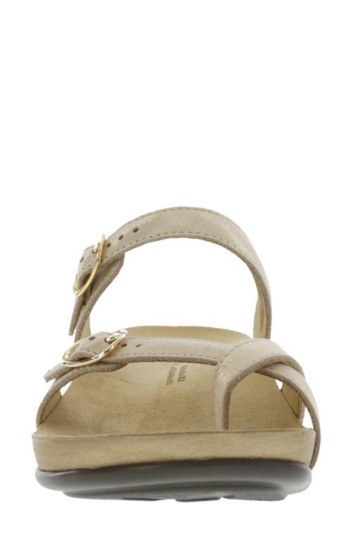 Sas Shelly Sandal In Soft Gold