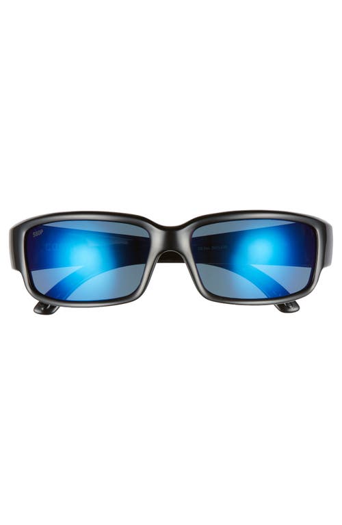 Shop Costa Del Mar Caballito 60mm Polarized Sunglasses In Black/blue Mirror