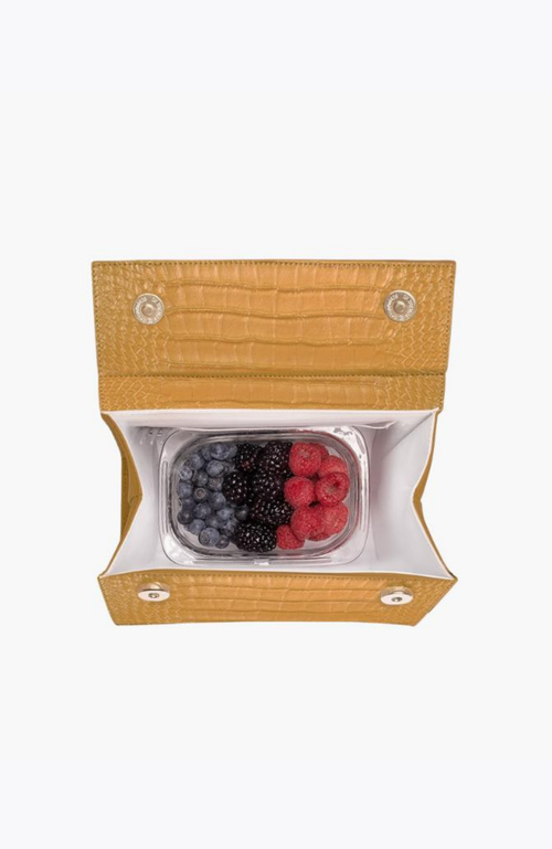 Modern Picnic The Mini Luncher In Marigold Croc