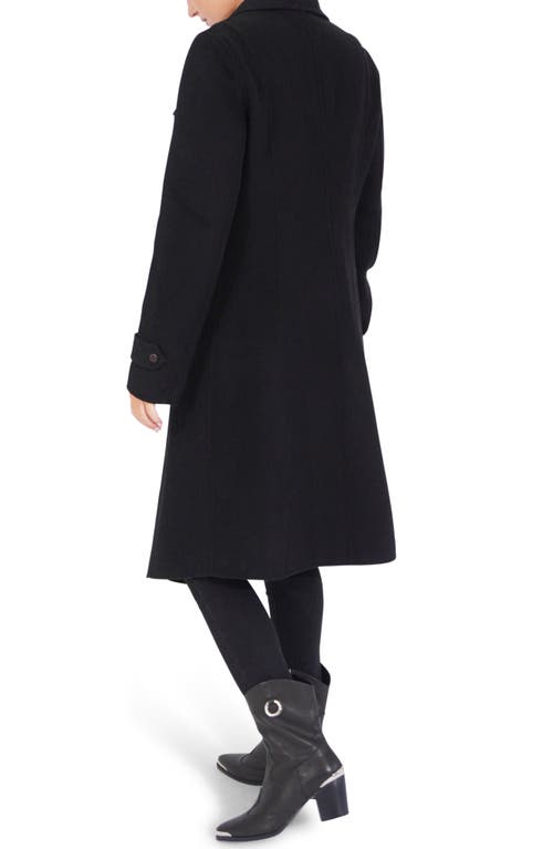 Shop Belle & Bloom Envy Me Asymmetric Zip Wool Blend Coat In Black