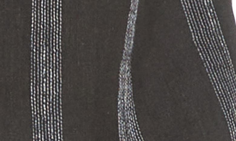 Shop Civil Society Tonal Texture Short Sleeve Linen & Cotton Blend Button-up Shirt In Black