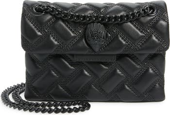 MINI KENSINGTON X BAG all BLACK Quilted Leather Mini Bag by KURT GEIGER  LONDON