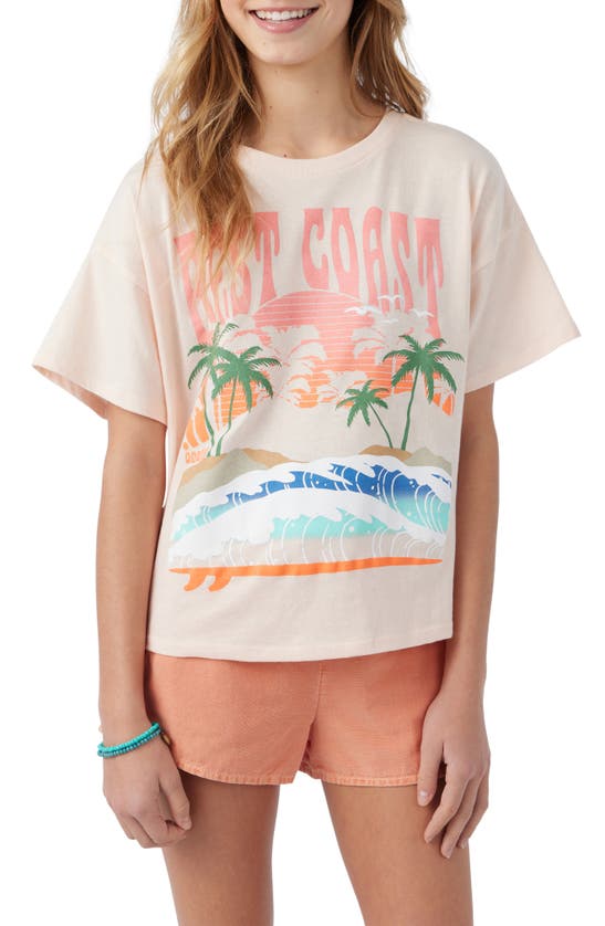 O'neill Kids' Most Coast Graphic Tee In Pearl