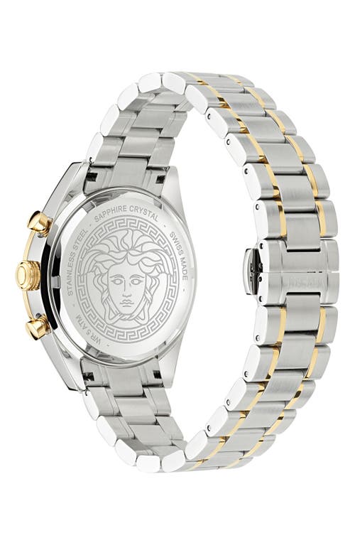 Shop Versace V-code Chronograph Bracelet Watch, 41mm In Two Tone