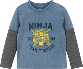 Little & Big Boys Crew Neck Teenage Mutant Ninja Turtles Long Sleeve  Graphic T-Shirt