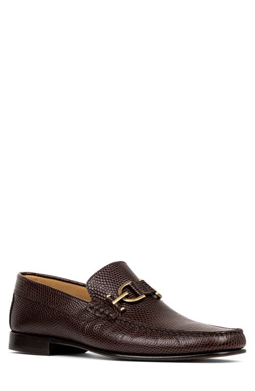 Donald Pliner Dacio Bit Loafer In Dark Brown