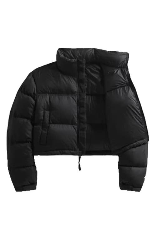 Shop The North Face Nuptse Water Repellent 700 Fill Power Down Short Puffer Jacket In Black/black