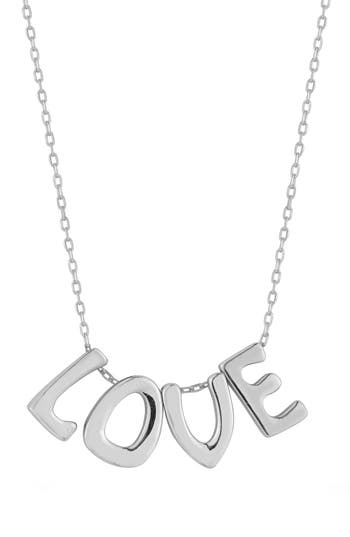 Glaze Jewelry Love Pendant Necklace In Silver