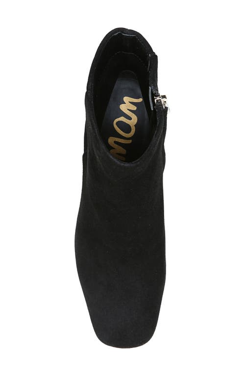 Sam Edelman Codie Square Toe Bootie In Black Suede