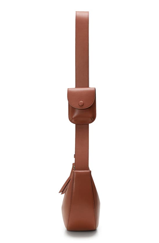 Oryany Rookie Half-moon Leather Crossbody Bag In Toffee Tan