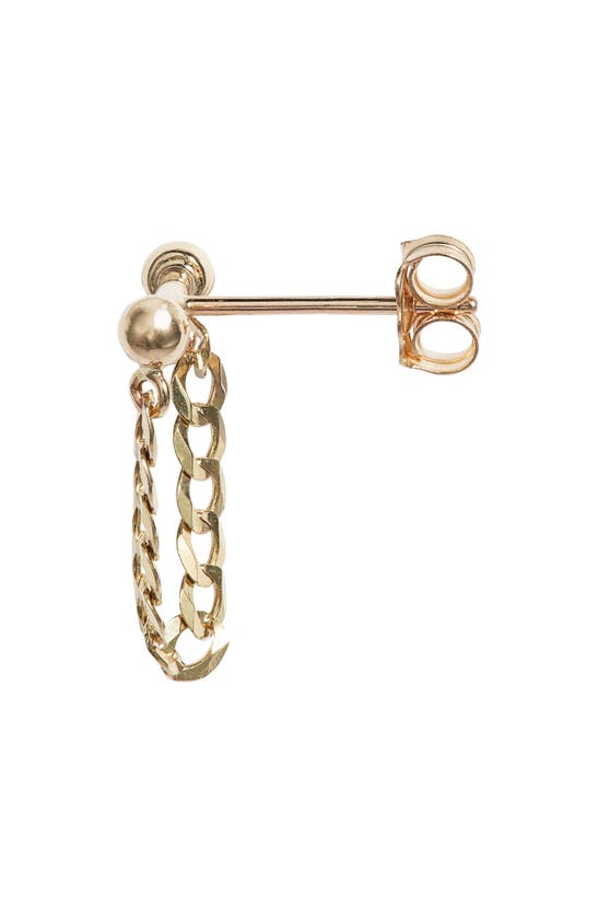 Shop Poppy Finch Baby Dumbbell Chain Earrings In 14k Yellow Gold