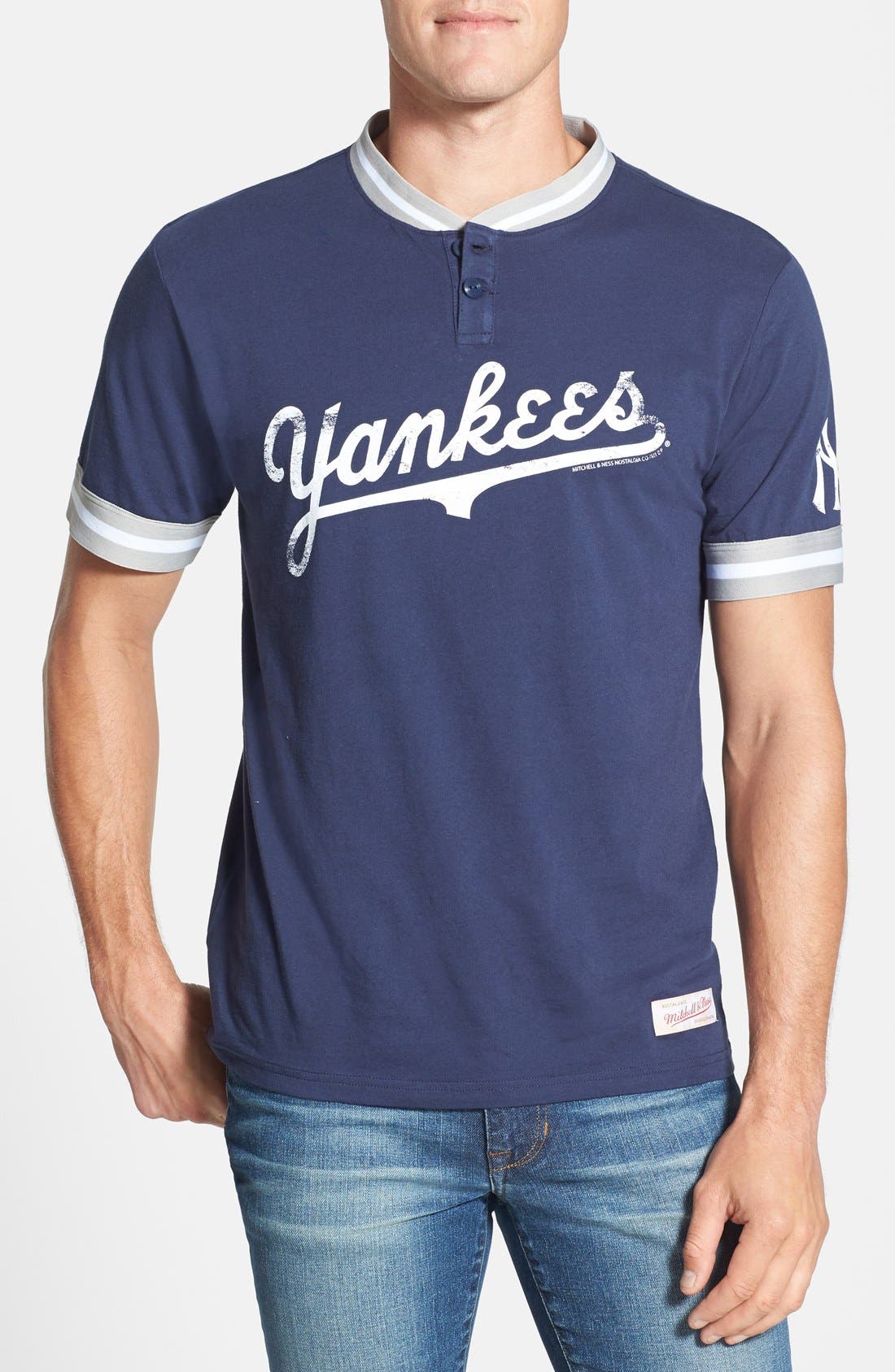 yankees henley shirt