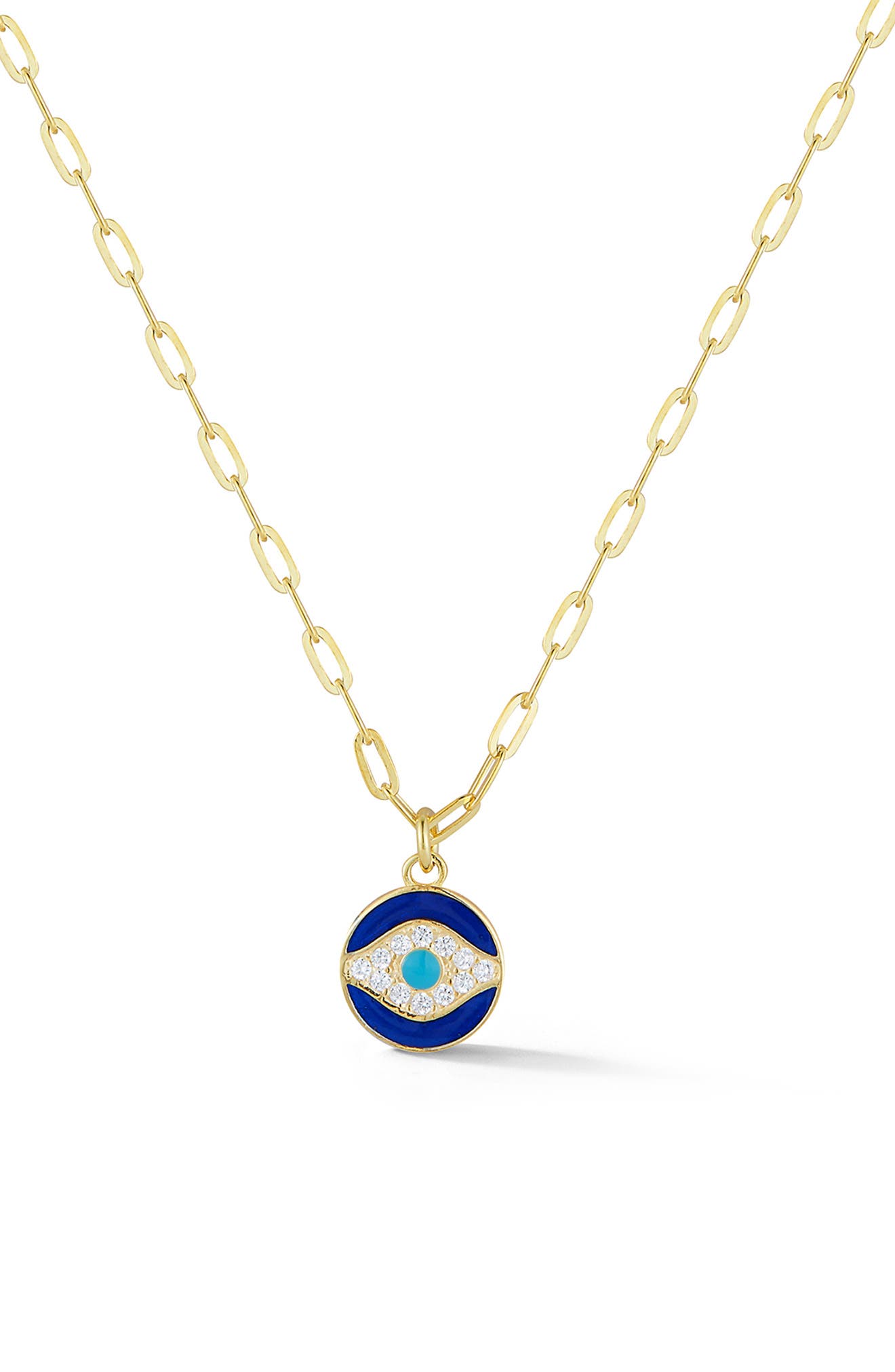 Sphera Milano Gold Vermeil Evil Eye Necklace