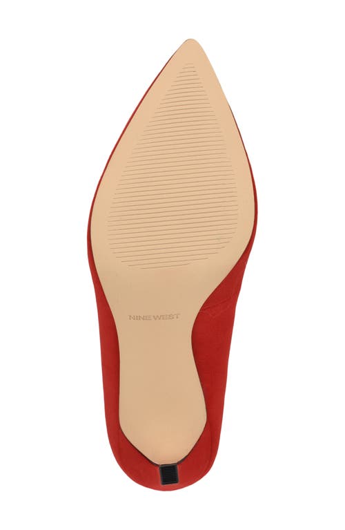 Shop Nine West Tatiana Pointed Toe Pump In Dark Red