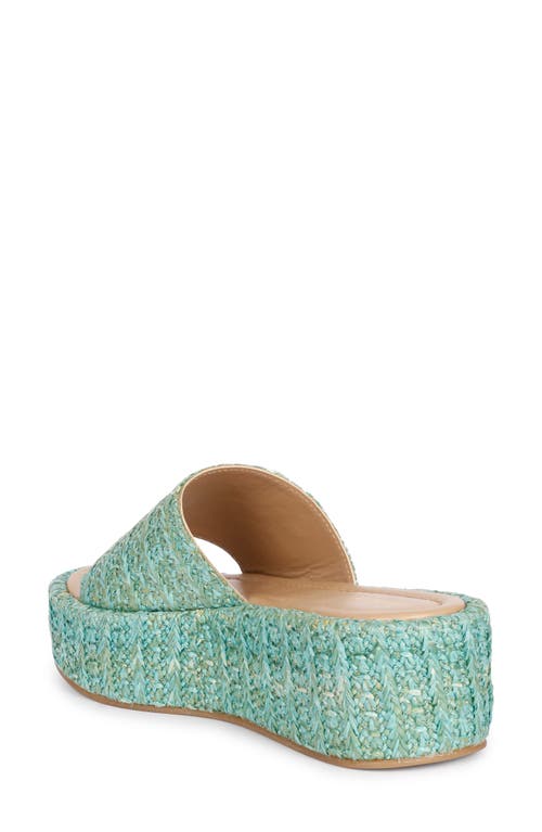 Saint G Betta Platform Wedge Slide Sandal In Blue