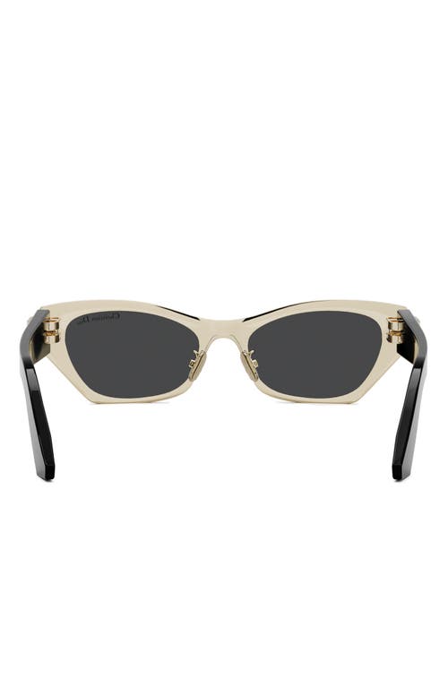 Shop Dior C B3u 58mm Butterfly Sunglasses In Shiny Gold Dh/smoke