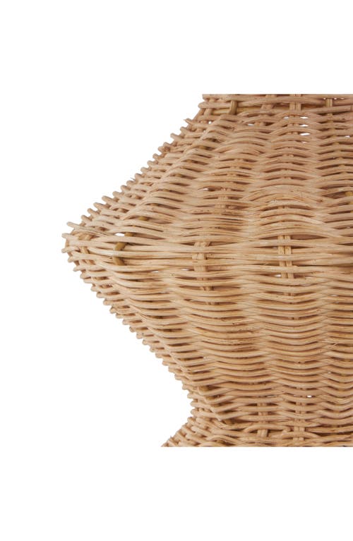Ginger Birch Studio Rattan Vase In Brown