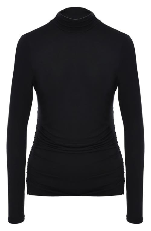 Pietro Brunelli Ruched Moc Neck Maternity T-shirt In Black