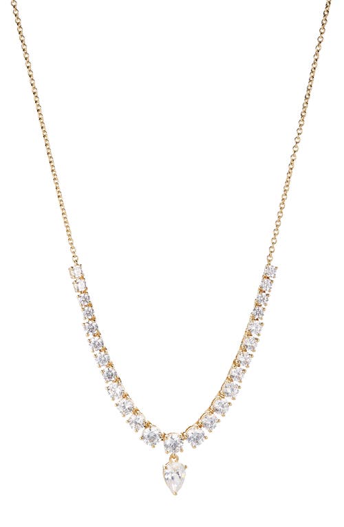 Nadri RSVP Cubic Zirconia Tennis Necklace in Gold at Nordstrom