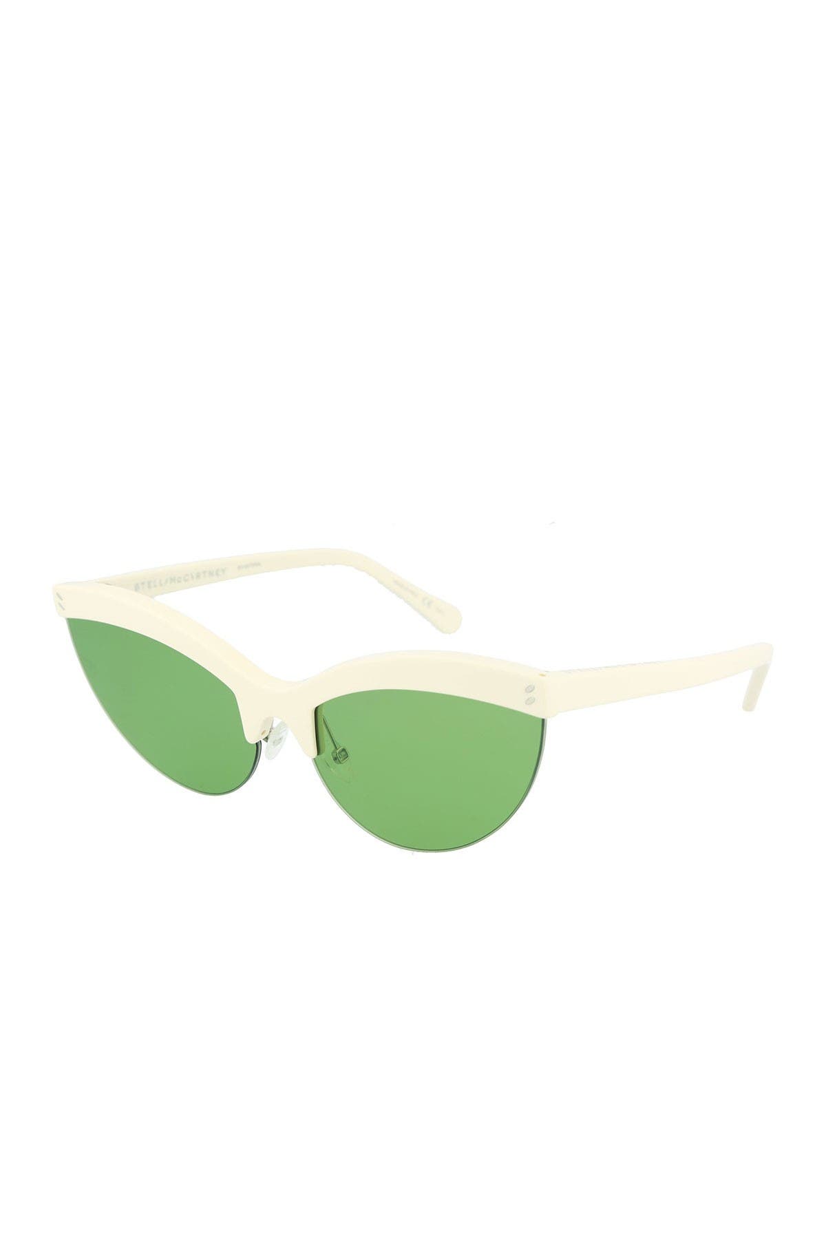 Stella Mccartney 61mm Cat Eye Sunglasses In White