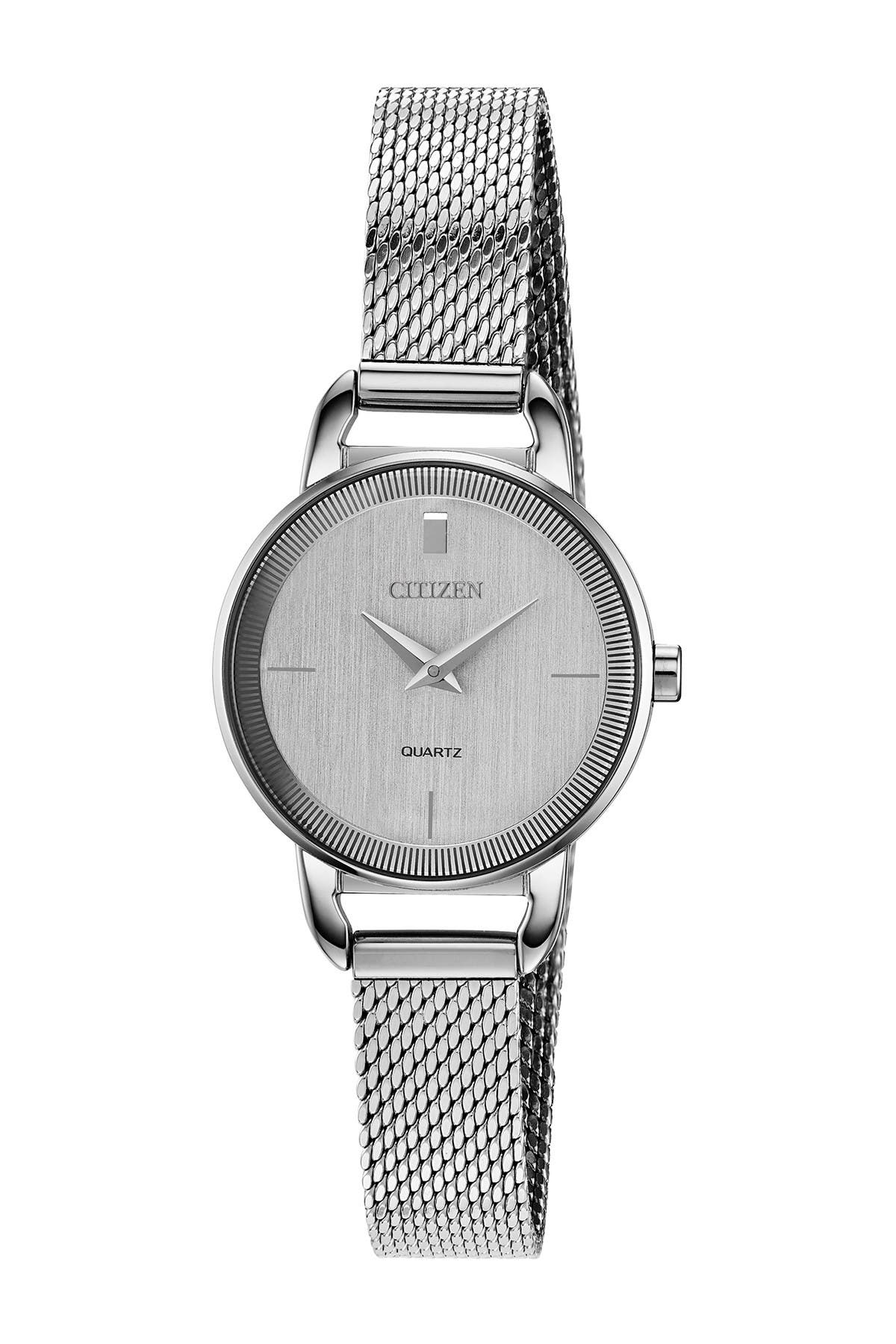 stainless steel mesh bracelet watch