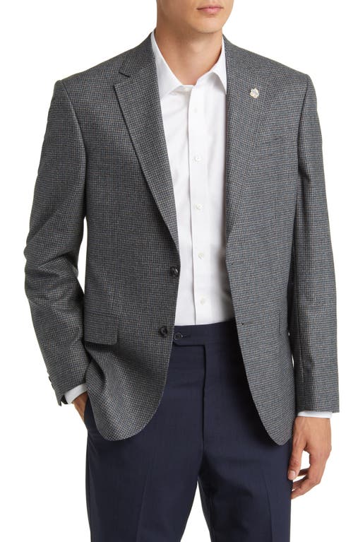 Ted Baker London Jay Slim Fit Microcheck Stretch Wool Sport Coat in Grey at Nordstrom, Size 38 Regular