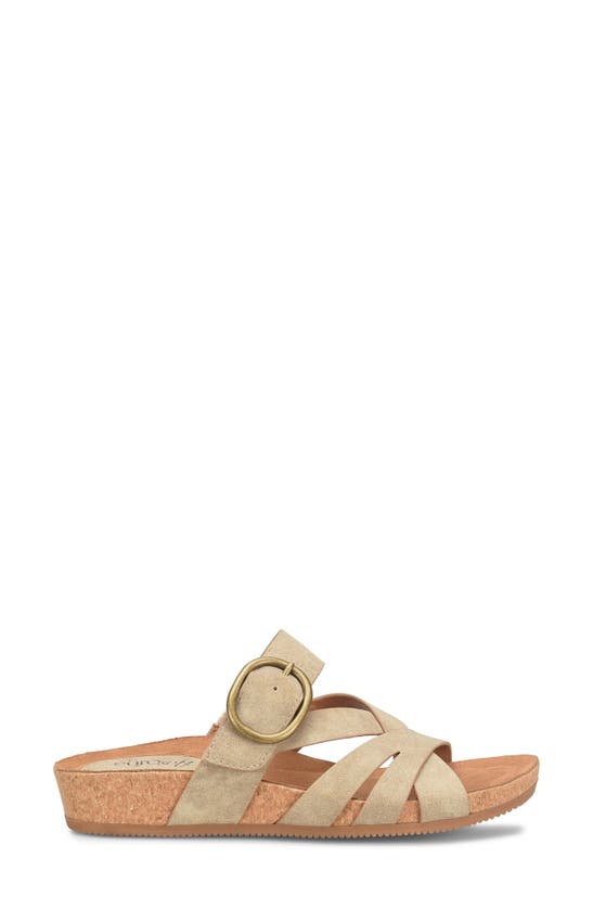 Eurosoft Gwenda Slide Sandal In Stone Taupe