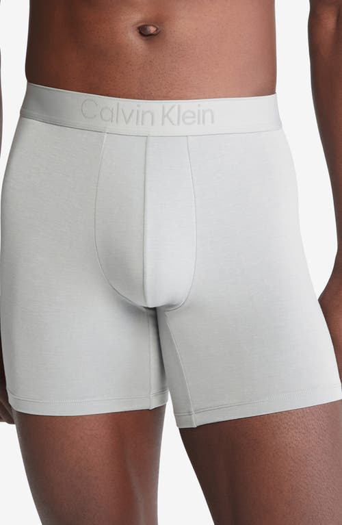 Shop Calvin Klein 3-pack Boxer Briefs In Sandalwood/grey/navy