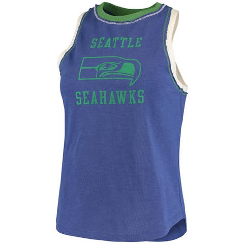 Women's Seattle Seahawks Junk Food Royal Rib Ranger Muscle Tank Top