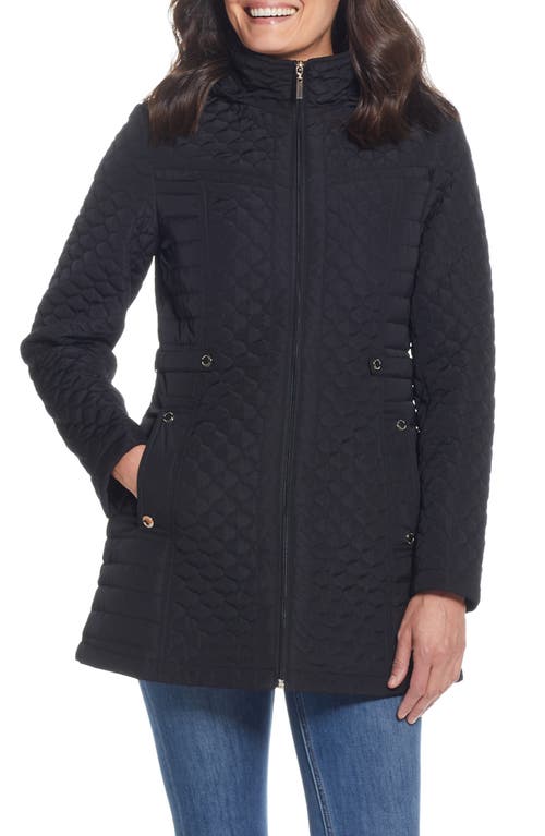 Gallery Quilted Water Resistant Hooded Jacket Black at Nordstrom,