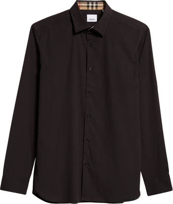 Black Stretch Cotton Poplin