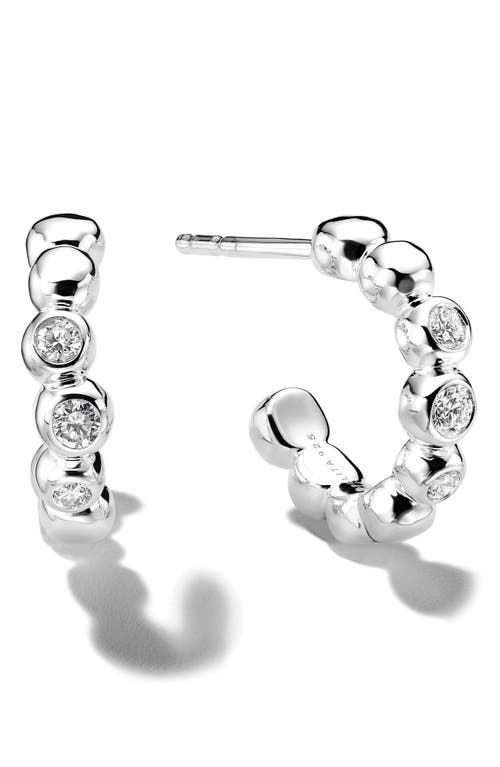 Ippolita Stardust Diamond Mini Huggie Hoop Earrings in Silver at Nordstrom
