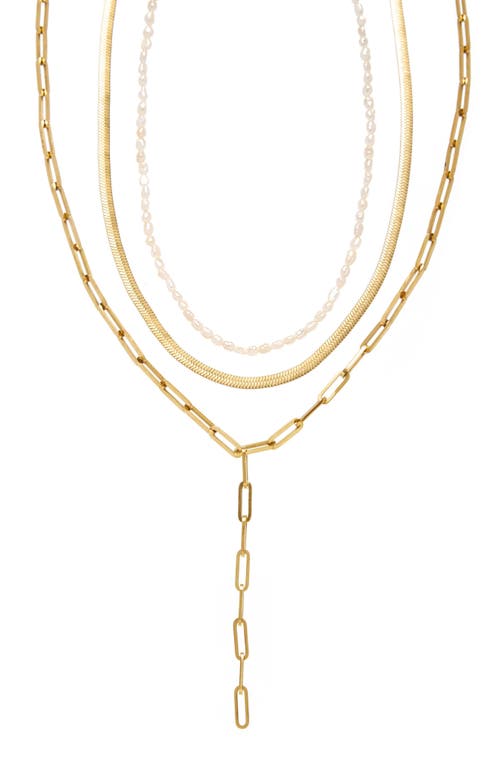 st. Moran Harlow Set of 3 Necklaces in White at Nordstrom