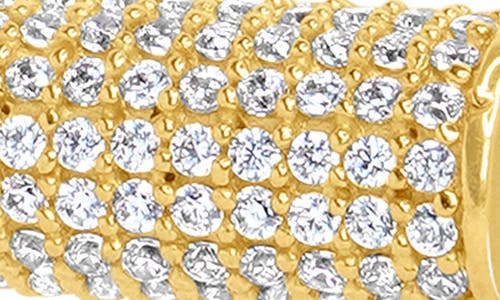 Dean Davidson Women's Petit Pavé 22k-gold-plated & Cubic Zirconia Tube Pendant Necklace In Yellow Gold/topaz