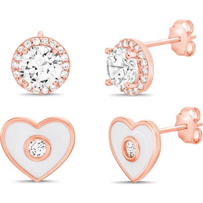 Lesa Michele Set Of 2 Stud Earrings